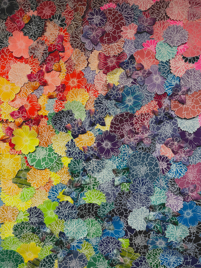 Floral Collage Print